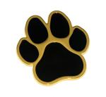 Incognito Puppy Paw Print Metal Emblem Sticker - Leave a Heartwarming Mark Everywhere You Go! (Gold)