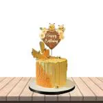 Festiko Honey Bee Theme Decor, Bumble Bee Theme Birthday Decoration Backdrop Photo Shoot, Birthday Photo Booth Party Item For Adults And Kids Happy Birthday Cake Topper