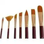 Qatalitic Synthetic Mix Paint Brush Set Of 7 Pcs For Watercolor And Acrylic Painting Multicolor Paint Brush Sets