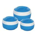 PRINCEWARE Solar Plastic Casserole Set (Blue) -3 Pieces