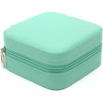 Awestuffs Mini Jewellery Travel Case, Small Jewelry Box, Traveling Jewelry Organizer