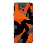 GADGETSWRAP Printed Vinyl Skin Sticker for LG G7 - Orange Black