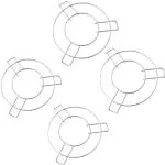 Linasha Durable Rust Resistance Stainless Steel Hot Pot Stand/Pot Stand Cooker Steamer For Dining Table Pack Of 4