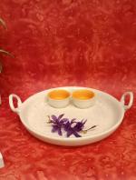 Caffeine White Ceramic Breakfast Set (Set Of 3)