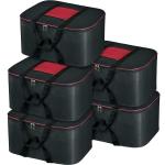 BLACKBOXES 5 pcs 69 Liters Nylon Storage Bags For Clothes Large Packing Bags For Clothes Storage Home Organizer Items And Storage Bags For Travel Cloth Bag Large Big Bags For Travelling- Red & Black