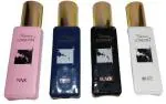 PasCom RAMCO London Eau De Parfume Gift Set (20 * 4) | Pack of 4 (Pink, Blue, Black, white) Long Lasting Skin Friendly Deo Spray for Everyday use