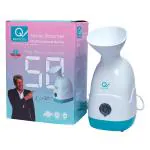 Q DEVICES Nano Ionic Steamer, UV Sterilized Steam, Portable Facial Steamer, Fast Mist in Seconds, Steam Inhaler for Nasal Congestion, BPA Free, 125 ML Water Tank, Auto Off When No Water, 1 Year Warranty
