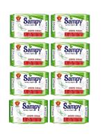 Sampy New Edition Advance Safe Super Nights Sanitary Pads for Women | 240 mm 8 packet (48 Napkins) | up to 100% leakage protection.