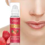 Urbaano Herbal Strawberry Lip Oil Serum - Roll On, Tint free, Transparent - Hydrates, & Softens - Restores Natural Color to Dark, Dry, Pigmented and Chapped Lips for Men, Women & Teenagers - 10ml