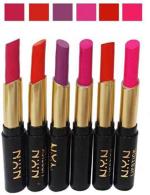 INDICUL NYN Moisturizing-Matte-and-shiny-rich-color04(pack of-6) (multicolor)-SHADE-A (Multi color, 8 g)