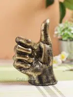 CraftVatika Thumbs Up Sign Gesture Statue Decorative Item Collectible Figurines for Home Living Room