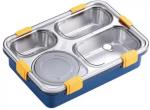 Eclectic Home 4 Compartment Lunch Box Stainless Steel Tiffin Box for Boys, Girls, School 4 Containers Lunch Box (1 L, Thermoware)