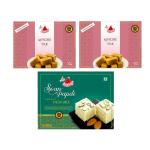 Bambino Combo Pack of 600 Gms Desi Ghee Soan Papdi Badam 200 Gms I Mysore Pak 400 Gms