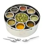 Maru Silver Stainless Steel Spice Box (Pack of 12)