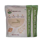 Deccan mudra organic Low GI (glycemic index) sona masoori rice |organic diabetic white rice |Telangana sona rice 5kg