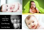 Craft Qila Self Adhesive Exclusive Cute Baby Posters Combo | Smiling Baby Poster | Poster for Pregnant Women | HD Baby Wall Poster for Room Decor CQ16(Size : 45 cm x 30 cm) Pack of 4