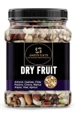 JARVO EATS Mix Dry Fruits Almonds,Cashews,Raisins,Pista And Black Raisins , 200 Gram Each