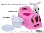 Odelee Pink Potty Training Seat with Removable Bowl and Closable Cover