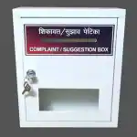 Lavicraft Heavy Grade Metal Complaint Box/Suggestion Box (Bilingual) with Lock & Two Keys Suggestion Box (White)