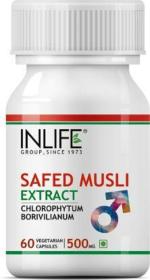 Inlife Safed Musli Extract, 500mg (60 Vegetarian Capsules) (60 No)