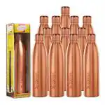 Dr. Copper Copper Seamless Copper Bottle With Leak Proof New Cap 1000 ml (Set of 12)