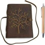 CRAFT CLUB Finished Unicor Leather Diary Life of tree Embossed with leather belt Antique Diary/Notebook For Mens & Woman