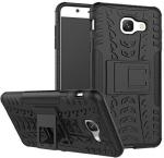 Empire Accessories Samsung J7 Max Black Plastic, Polycarbonate Shockproof Kickstand Back Case Cover