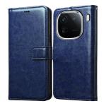 Casotec Flip Cover Back Case for iQOO 12 5G | Premium Leather Finish | Inbuilt Pockets & Stand | Flip Cover Back Case for iQOO 12 5G (Blue)
