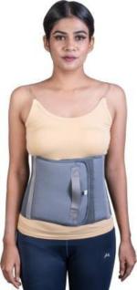 Prourban Elastic, Fiber, Velcro Grey Abdominal Belt After Delivery Tummy Reduction Back Lumber Waist Support Lumbar - 32 - 36 Inch