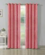 La elite Pink Room Darkening Polyester Readymade Digital Printed Floral Thick Eyelet Long Door Curtains 9 x 4 ft (2 pcs)