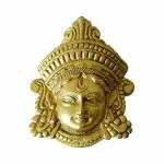 GURU JEE Brass Durga MATA Face Statue MATA Rani Ma Durga Wall Decor Maa Durga Face Idol for Home Decor Puja Temple Mandir Showpiece Gifts