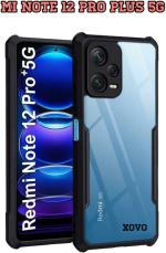 XOVO Back Cover for Redmi Note 12 Pro Plus 5G, Mi Redmi Note 12 Pro Plus 5G, Redmi Note 12 Pro Plus (Transparent, Dual Protection, Pack of 1)