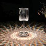 TLISMI Crystal Touch Sensor Rose Diamond Rechargeable RGB Table Lamp LED Night Light for Decoration