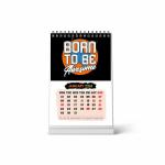 ESCAPER Born to be Awesome Flip Desktop Calendar 2024 (Pack of 10 Units), 12 Monthly Pages with Thick Paper Twin-Wire Binding Table Calendar 2024 (A5 Size, 8.5