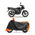 VOZILO Water Resistant Bike Cover Compatible with (Bajaj platina) , Rain, UV, Dust and Scratch Proof, All-Weather Proof Full Body Bike Cover, (Orange), Five Thread Stitched (Interlock)