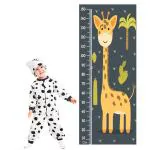 WENS Multicolor Vinyl Cute Giraffe Height Measurement Removable Wall Sticker 150 x 61 cm