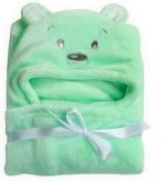Pandaoriginals Solid Single Hooded Baby Blanket for AC Room (Cotton, Green)