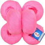 Simi Enterprise Deep Pink Acrylic Wool Baby Soft 4 Ply Wool Ball Hand Knitting Wool, Art Craft Soft Fingering Crochet Hook Yarn, Needle Knitting Yarn Thread Dye Sm-N Sm-Yb (Pack Of 14)