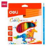 Deli 24 Shades Color Pencils for Students, Professionals, Beginners,Colour Pencil For Gift, EC00120