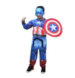 Kaku Fancy Dresses Spandex Superhero Costumes For Kids | Super Hero Fancy Dress For Kids - 14-17 Years, Blue, For Boys