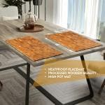 CASA-NEST Wooden Placemat,Hot Pot Mat,Tea Pot Holder and Hot Utensils Holder (Wood, 2)