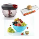 ODD M EVEN Quick Handy Slicer, Chopper and Strainer Kitchen Tool Set