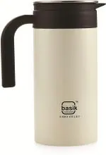 Basik Pearl White Stainless Steel Water Jug, 1.5 Ltr