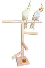 Sage Square Wood Stand For Birds Good For Training And Exercise With 3 Stairs Perch Bird Toy