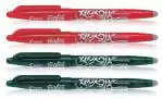 Pilot Frixion Erasable Roller Ball Pen | Tip Size - 0.7 MM | With Dimpled Grip and In-built Eraser | Ink Colour - 2 Red and 2 Green | Pack of 4
