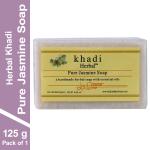 Herbal Khadi Natural PURE JASMIN SOAP Romantic Perfumed Glamourous Skin for Men and Women (Pack of 1) (125 g)