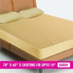 Premium Waterproof Mattress Antibacterial Protector|Bed Cover QUEEN Size(60x78 inch,BEIGE)