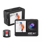 MANYCAST 4K Action Camera 60fps with Anti-Shake EIS Stabilization, 24MP Photo Resolution, 4X Digital Zoom, Remote Control, WiFi, Dual Touch Screen for Travelling,Diving,Vlogging