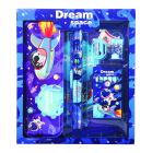 Roly Poly India Gallery Kids Space Theme Pencil Box Set Stationery Kit for Kids Combo Dream Space - Pencil Box, Pencil, Scale, Sharpener, Eraser, Crayons Color Stationary Kit for Kids (Multicolor)