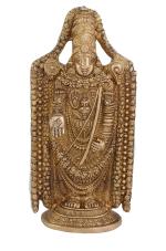 Arihant Craft Ethnic Decor Lord Balaji Idol Handcrafted Showpiece - 24.8 cm (Brass, Gold)